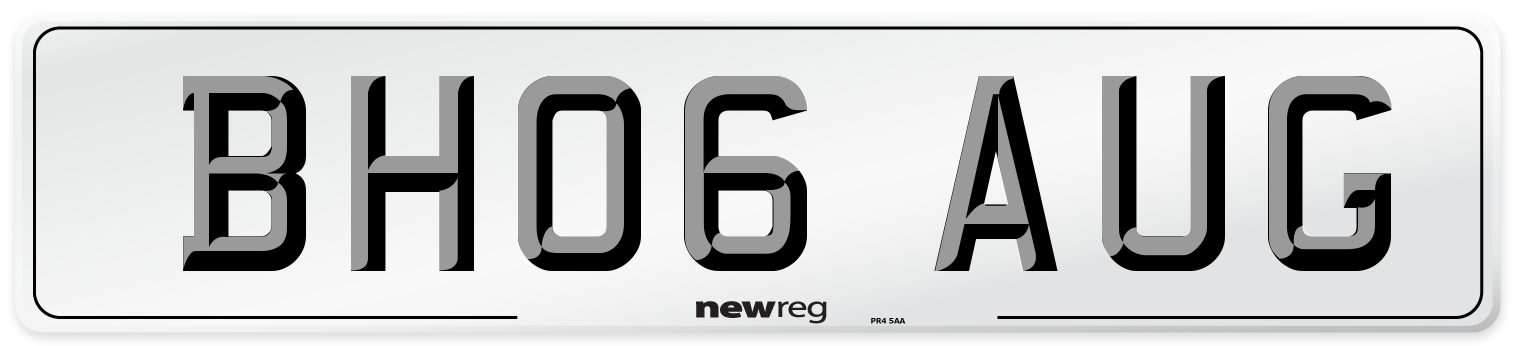 BH06 AUG Number Plate from New Reg
